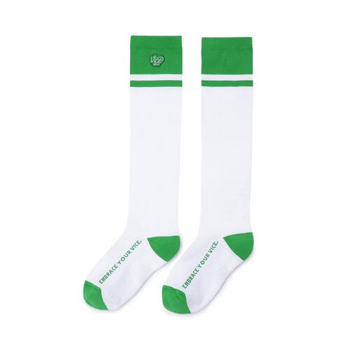 W COLOR POINT CREW SOCKS_GN