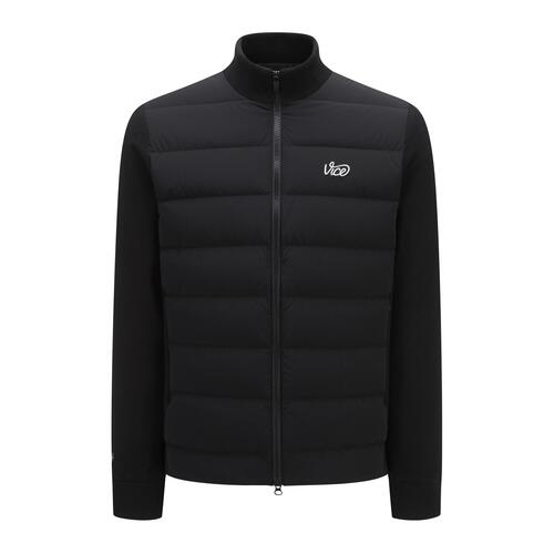 M QUILTED HYBRID DOWN JACKET_BK