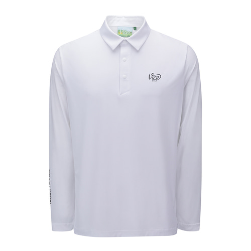 M COOLING LONG SLEEVE POLO T-SHIRT_WH